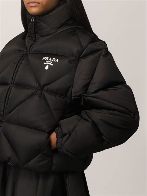 womens prada coat|prada black women's coat.